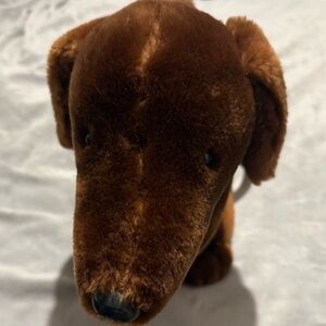 NWOT, Vintage North American Bear Co. Brown Plush Dog Bag on wheels